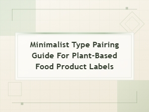 Minimalist Font Pairing for Plant-Based Food Labels